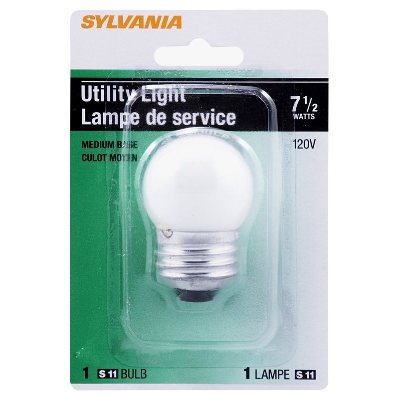 BULB NLGT WHT MED BS S11 7.5W 