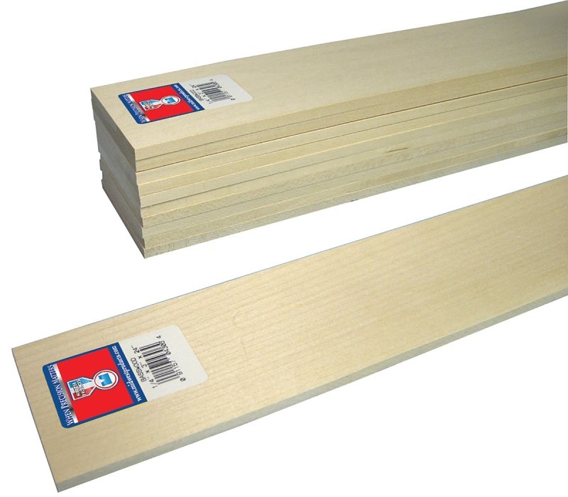 BASSWOOD SHEET 1/4 X 3 X 24IN 