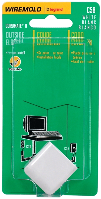 WHITE CORDMATE 2 OUTSIDE ELBOW