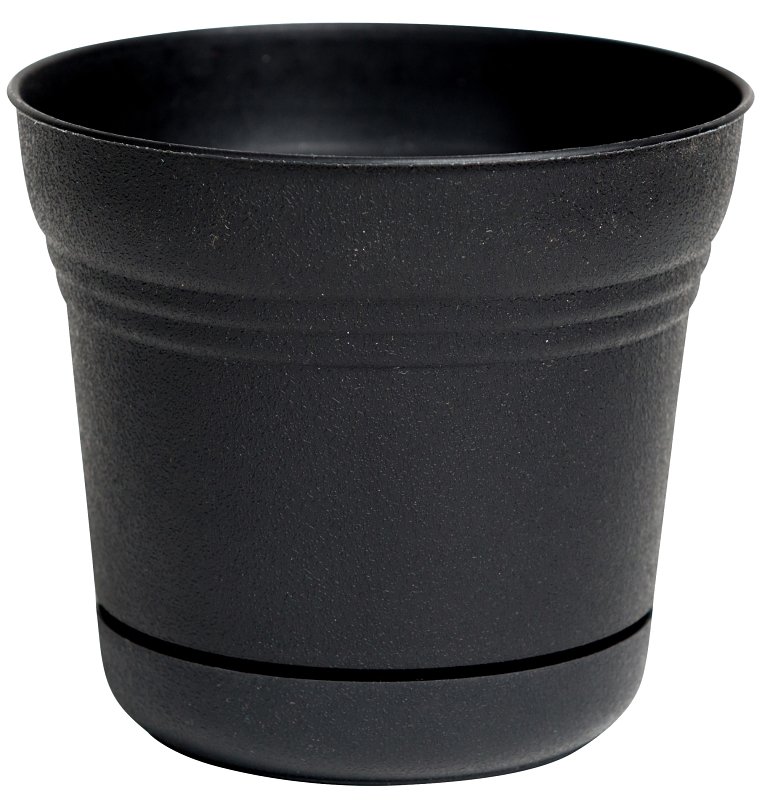 PLANTER SATURN BLACK 10IN     