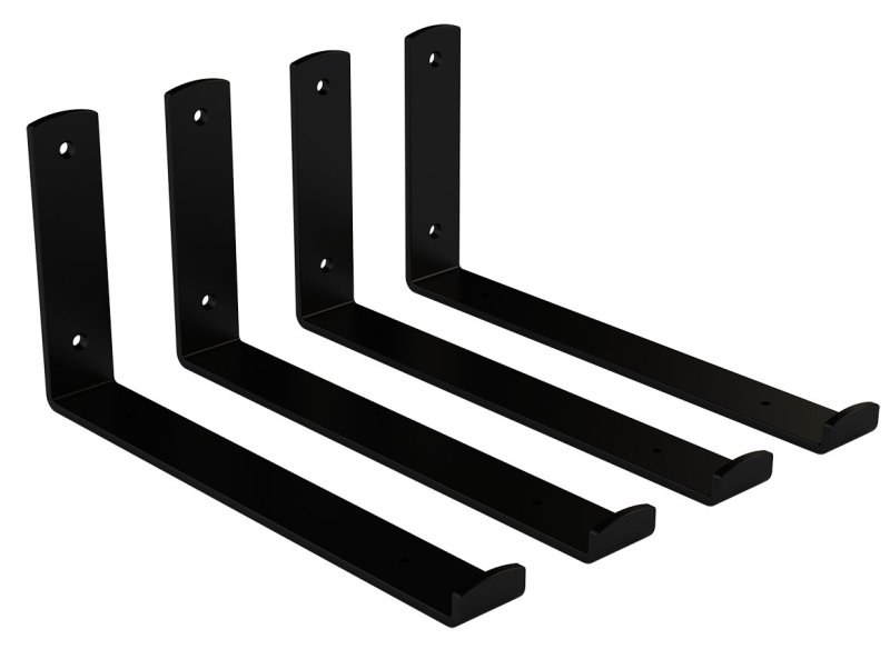 KIT HARDWARE FLOATING SHLF BLK