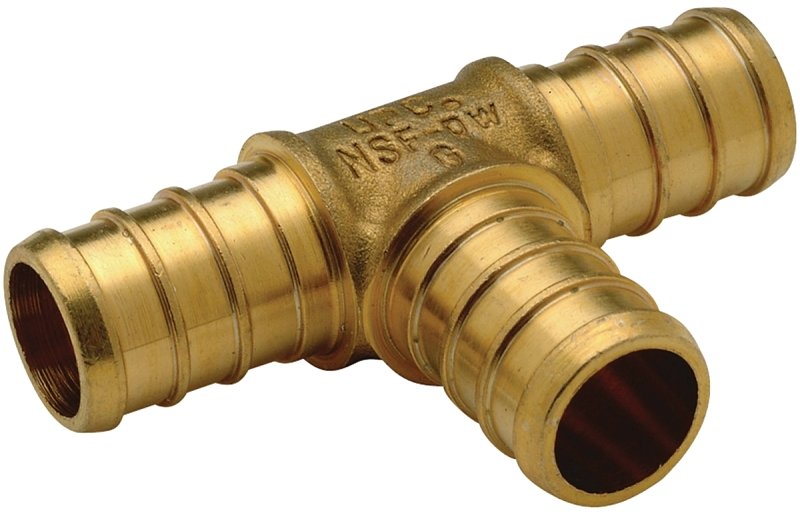 FITTING PEX 1/2 INCH TEE BRASS