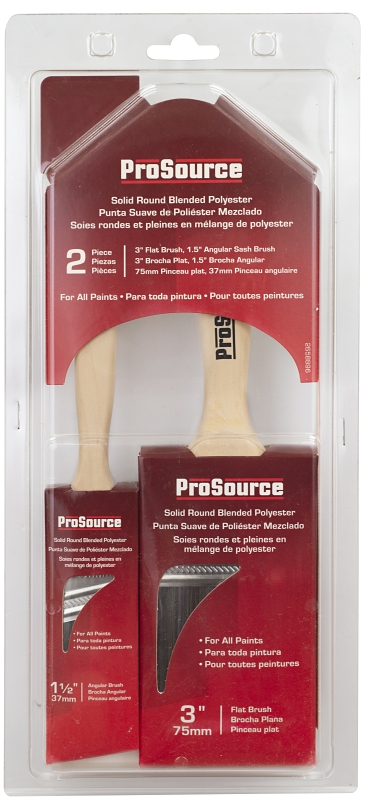 BRUSH SOLID ROUND POLY SET 2PC