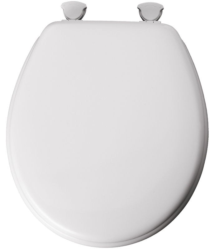 TOILET SEAT RND WD ENML WHITE 