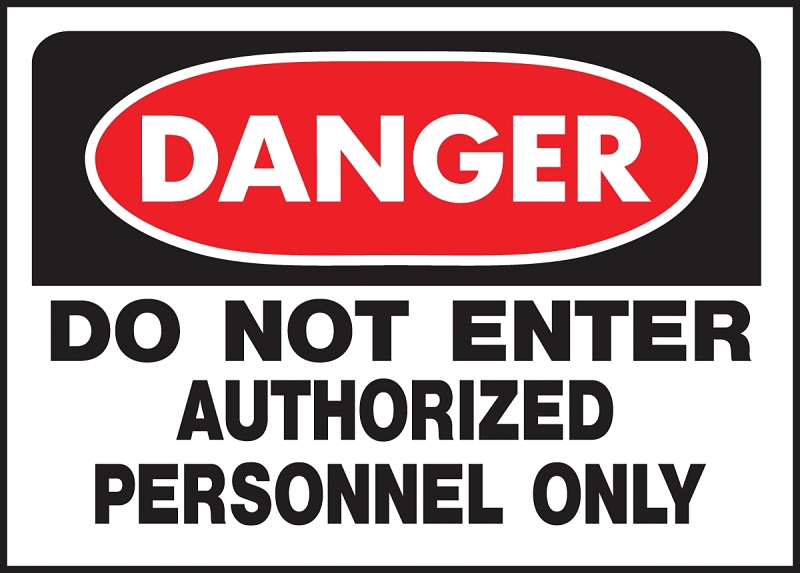 SIGN OSHA DANGER AUTHPERSONNEL