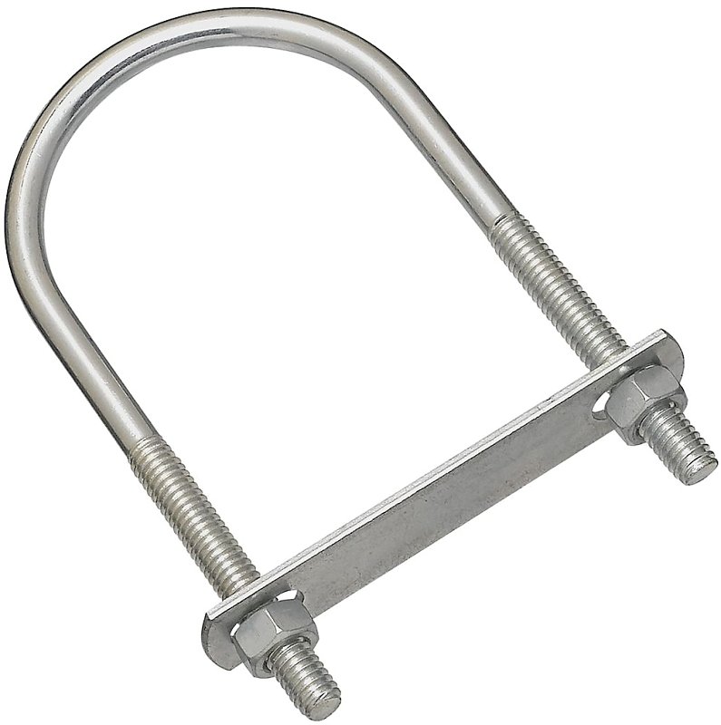 [6790240] BOLT U SS W/NUT 5/16X2.5X5 ZNC