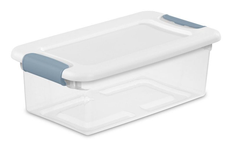 BOX LATCHING W/LID PLSTC 6QT  