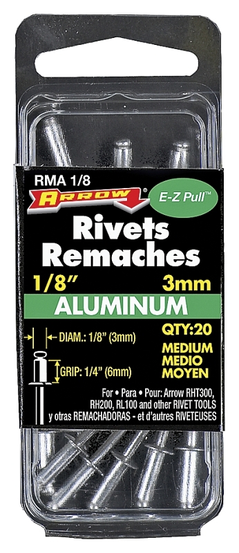 RIVET MEDIUM ALUM 1/8X1/4IN   
