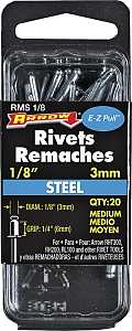 RIVET MEDIUM STEEL 1/8X1/4IN  