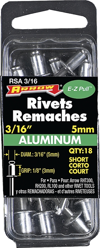 RIVET SHORT ALUM 3/16X1/8IN   