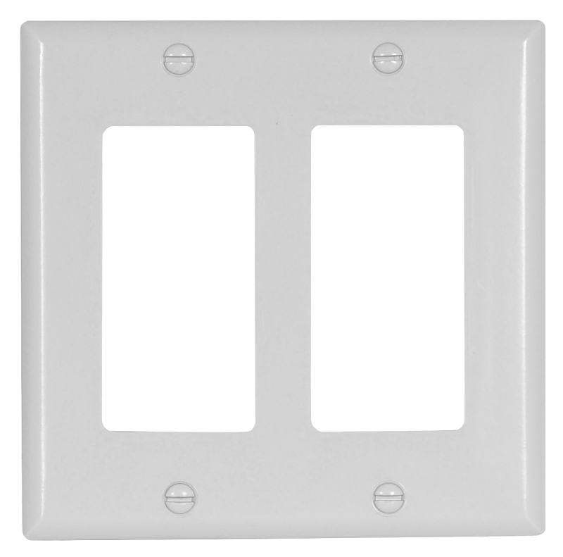 WALL PLATE ROCKER 2GANG WHITE 