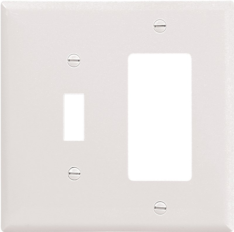 [6116420] WALL PLATE ROCKER 2GANG WHITE 