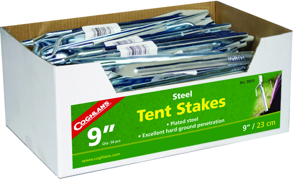 TENT STAKE PLATED STEEL 9 INCH