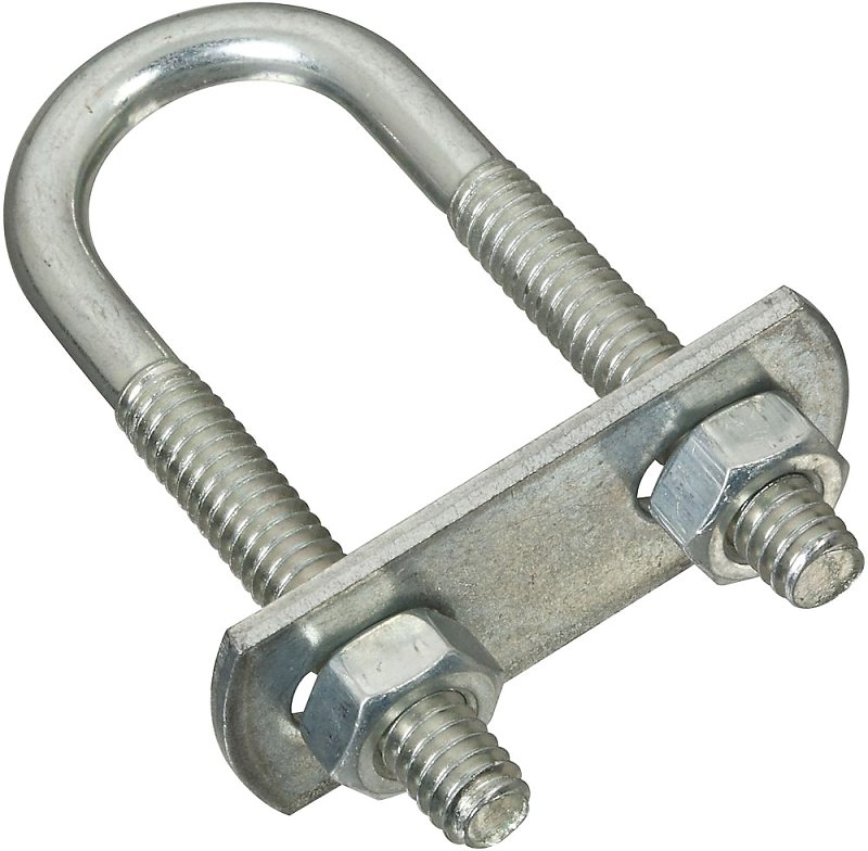 [6043301] BOLT U W/NUT 1/4X3/4X2.5 ZN   