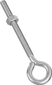 EYE BOLT W/NUT 1/4X4IN ZINC   