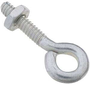 EYE BOLT W/NUT 3/16X1-1/2 ZINC