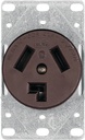 RECEPTACLE PWR FLUSH 3P/3W 30A