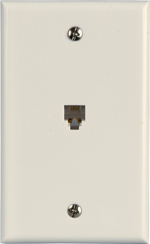 [6316798] WALL JACK MODLR PHONE FLSH WHT