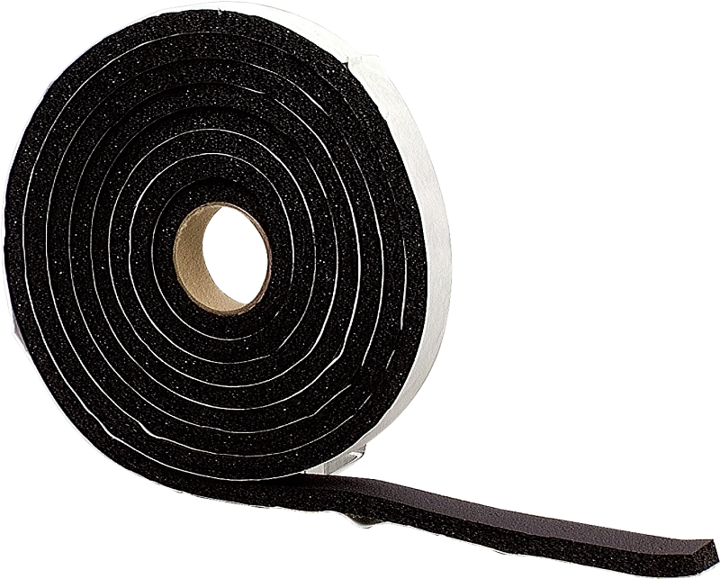 WEATHERSTRIP RUBR ADH 10FT BLK