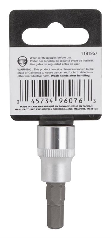 SOCKET HEX BIT 7MM 3/8DR MET  