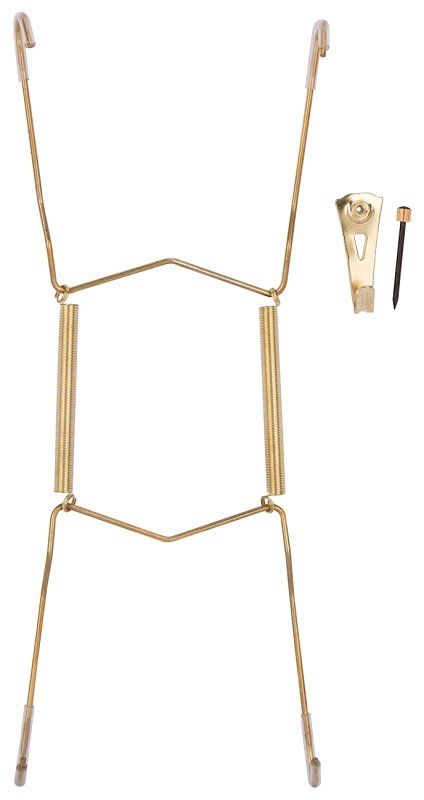 PLATE HANGER 8-11IN POL BRASS 