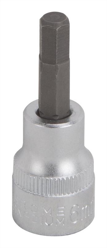 SOCKET HEX BIT 6MM 3/8DR MET  