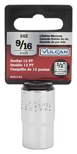 SOCKET STD 9/16IN X 12PT 1/2DR
