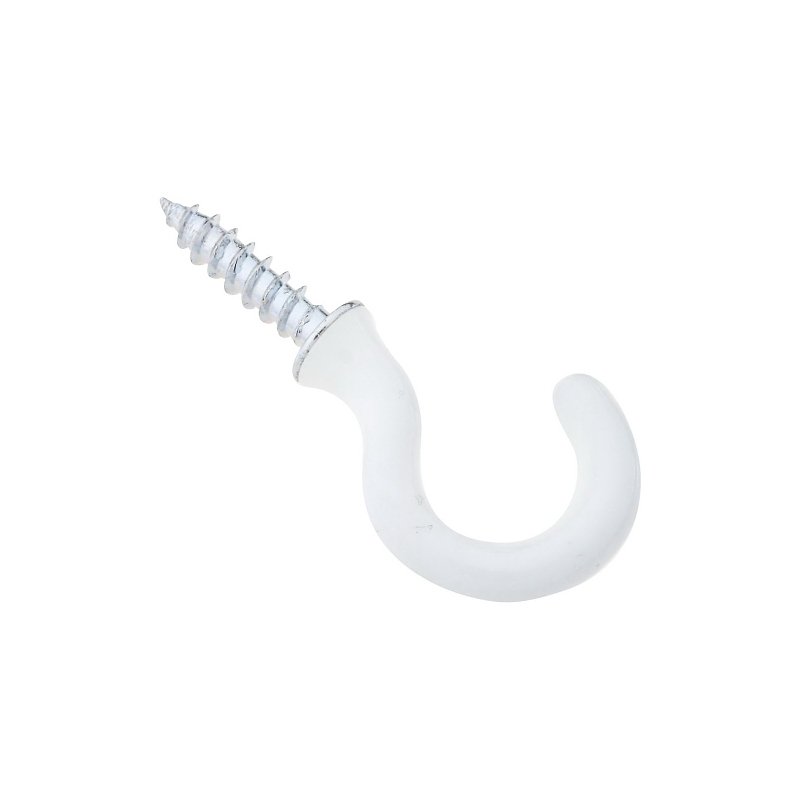 [7164510] CUP HOOK WHITE VNYL CTD 3/4IN 