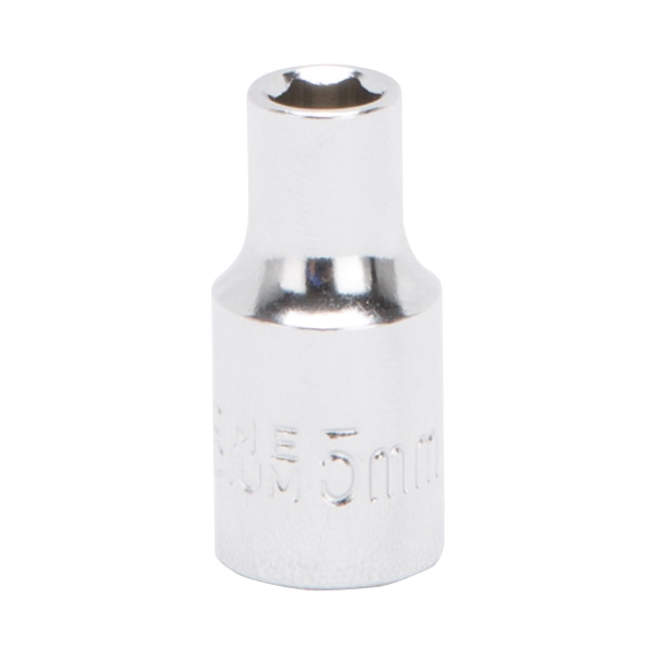 SOCKET STD 5MM X 6PT 1/4DR    