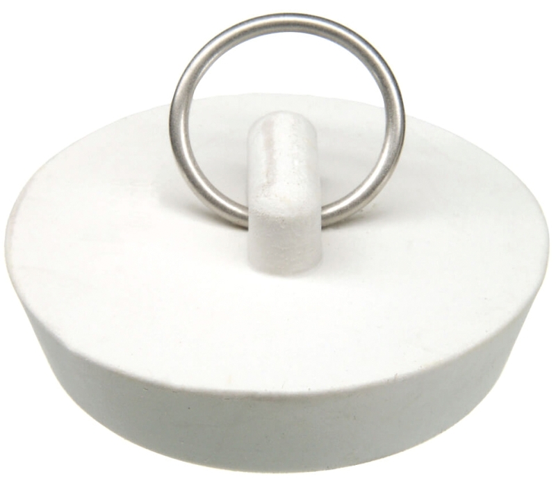 STOPPER DRAIN RUBBER 1-3/4 WHT