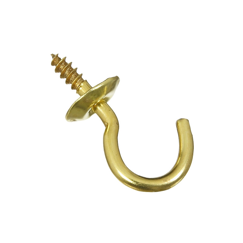 HOOK CUP SOLID BRASS 5/8IN    