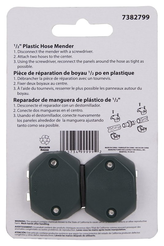 MENDER HOSE PLASTIC 1/2IN     