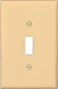 WALL PLATE TOGGLE 1GANG IVORY 
