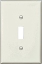 WALL PLATE 1GANG TGL MID WHITE
