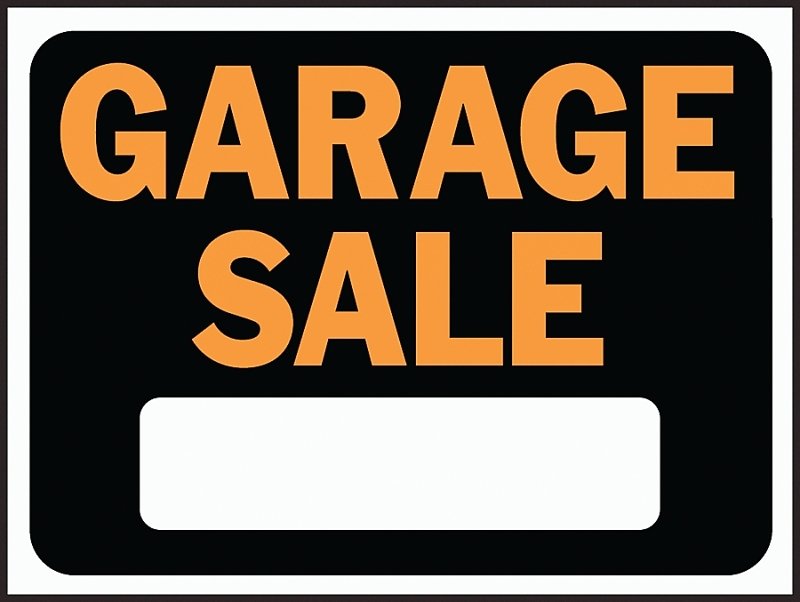 SIGN GARAGE SALE 9X12IN PLAST 