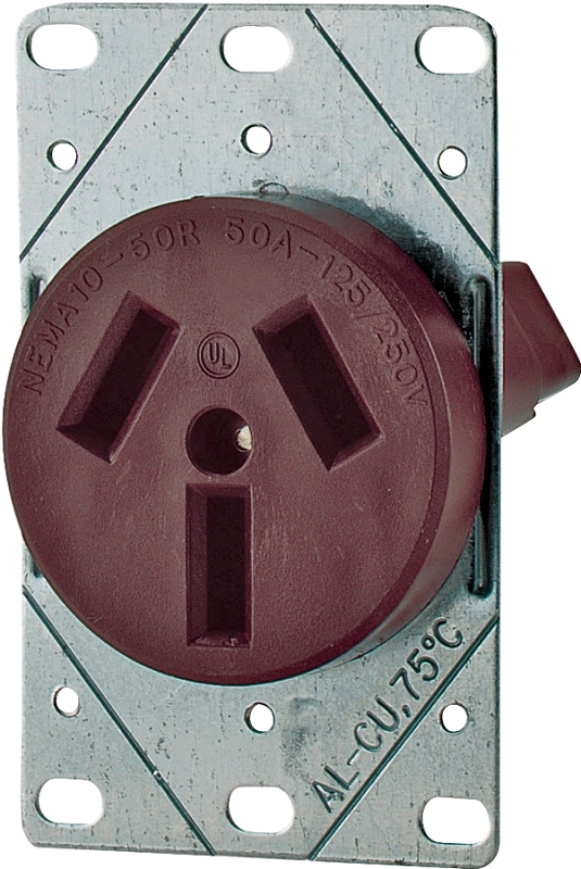 RECEPTACLE PWR FLUSH 3P/3W 50A