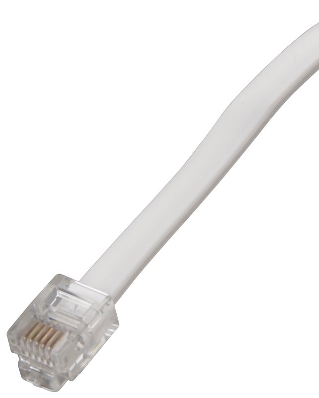 CORD TELEPHONE LINE 25FT WHITE