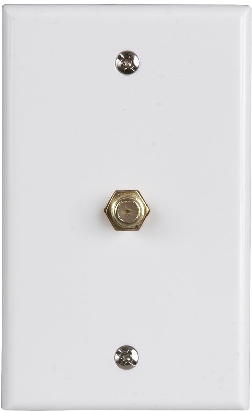 [6322275] COAX CABLE WALL JACK WHITE    