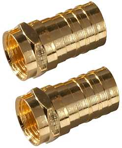 CONNECTOR F COAX CRIMP RG6 GLD