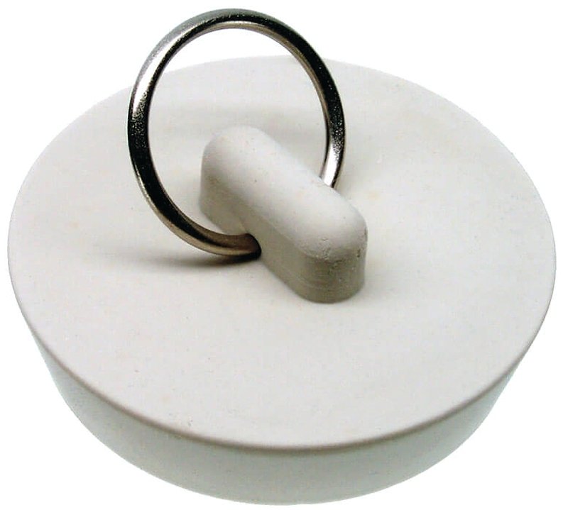 STOPPER DRAIN RUBBER 1-5/8 WHT