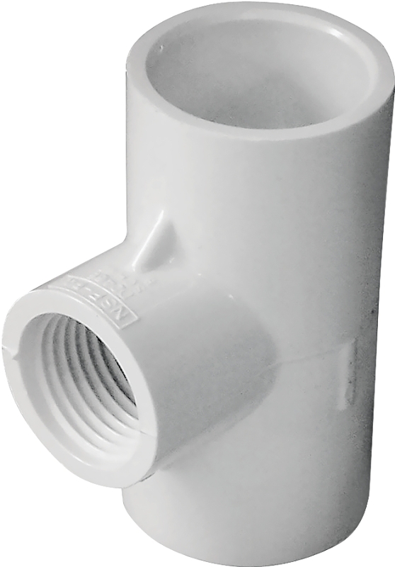TEE PVC 3/4S X 3/4S X 1/2FIP  