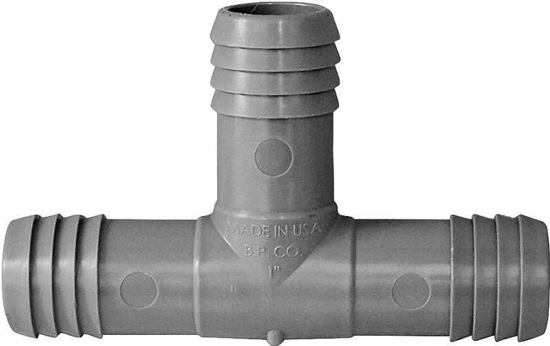 TEE POLY BARB 1 IN            