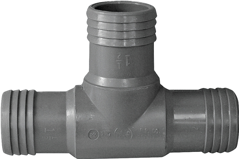 TEE POLY BARB 1-1/2 IN        