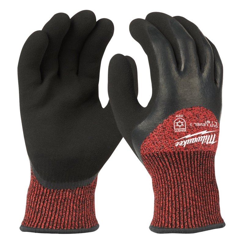 GLOVES WINTER A3 BLACK/RED L  