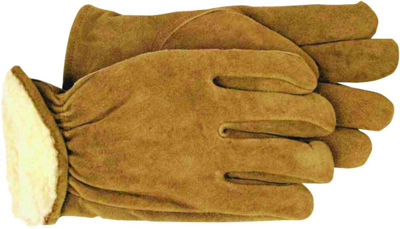 GLOVE SPLIT LEATHER LINED LRG 
