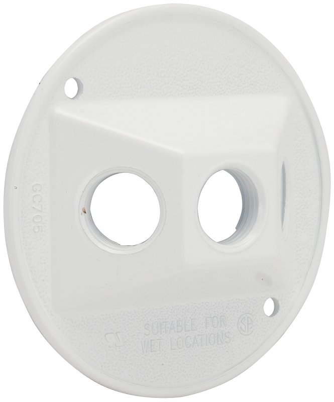 [3985231] ROUND COVER OUTLET WHITE 4IN  