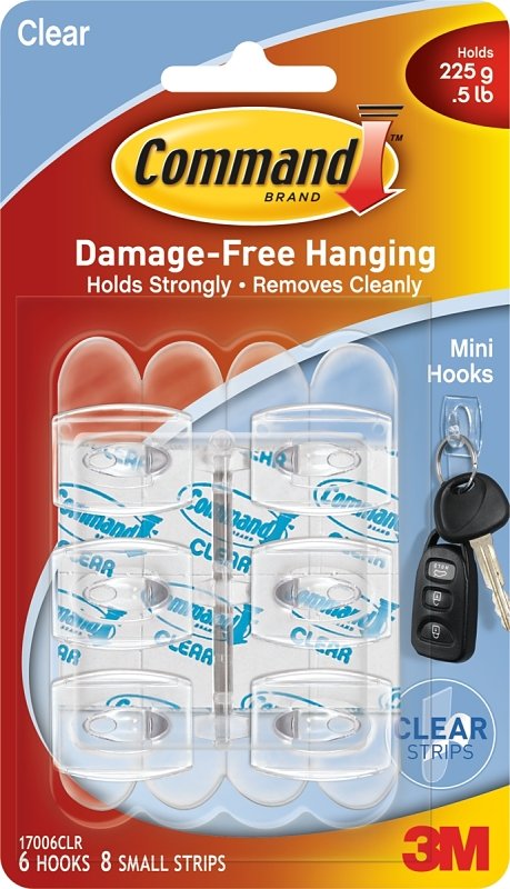 [6880280] HOOK UTILITY MINI W/STRIP CLR 