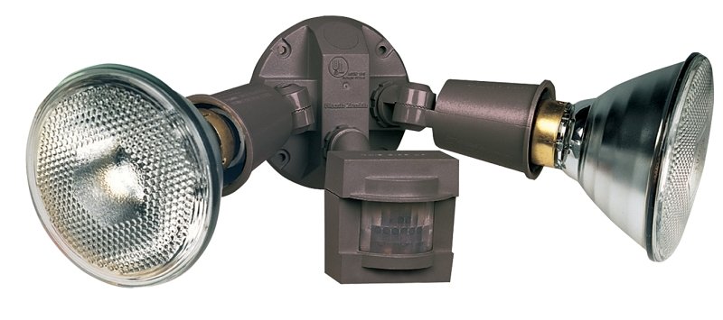 Bronze 2-Light Motion Sensor Incandescent Floodlight