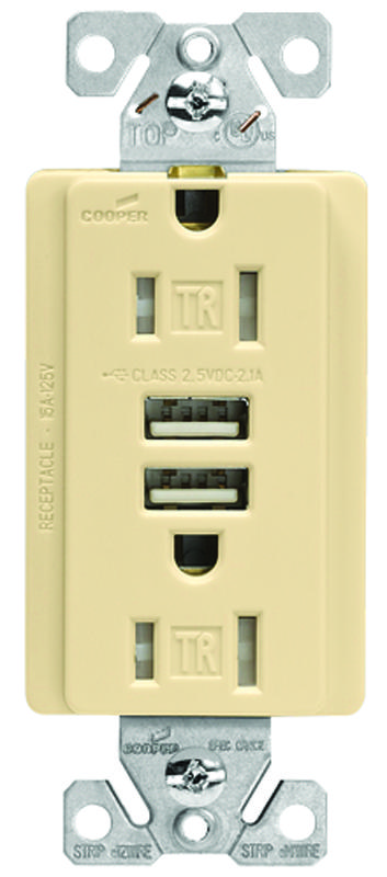 RECEPTACLE USB CHARGE IVORY   