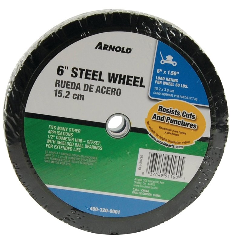 [1792779] MOWER WHEEL STEEL HUB 6"X1.50"